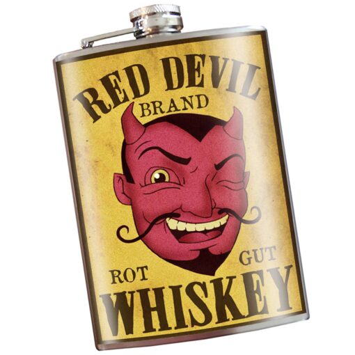 Red Devil Whiskey Flask