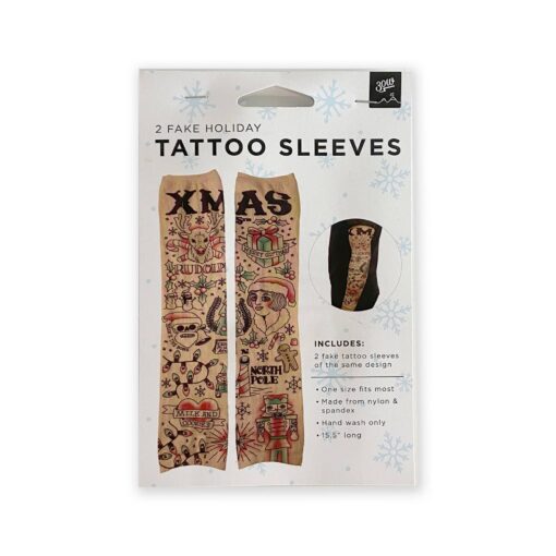 Funny Holiday Fake Wearable Tattoo Sleeves