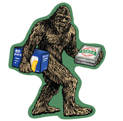 Big Foot and Beer Vinyl Sticker