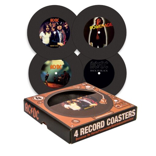 AC/DC Coaster Set (4 Coasters w/ Different Designs)