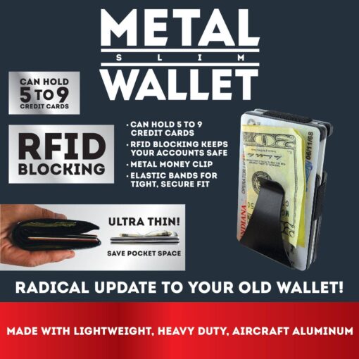 RFID Blocking Wallet With Money Clip