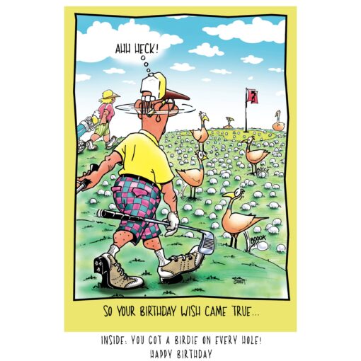 Funny Golf Birthday Card