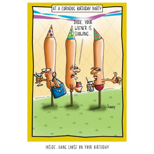 Corn Dog Hilarious Birthday Card