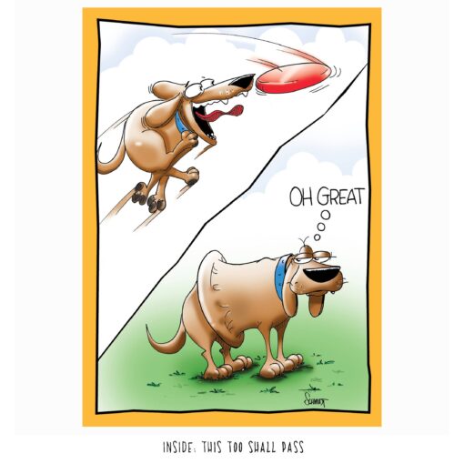 Frisbee Dog Funny Encouragement Card