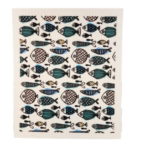 Summer Fish Pattern Swedish Dishcloth