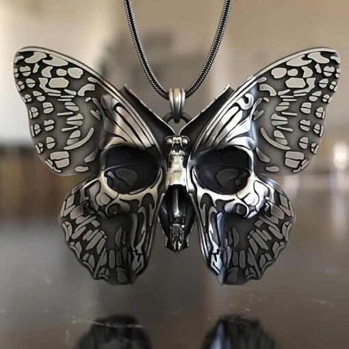 Skull Moth Necklace